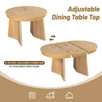 GDFStudio Harper - Ensemble de salle à manger 5 pièces avec table extensible et chaises rembourrées à dossier en rotin