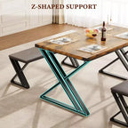 Ensemble table de salle à manger avec 2 bancs, ensemble table à manger pour 4 à 6 personnes, table de petit-déjeuner avec bancs rembourrés en cuir PU pour petits espaces, appartement