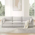Spruce & Spring Grey 3-Piece Modular Sectional Couch for Living Room