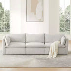 Spruce & Spring Grey 3-Piece Modular Sectional Couch for Living Room