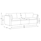 Canapé d'angle modulable 3 places Spruce & Spring gris pour salon