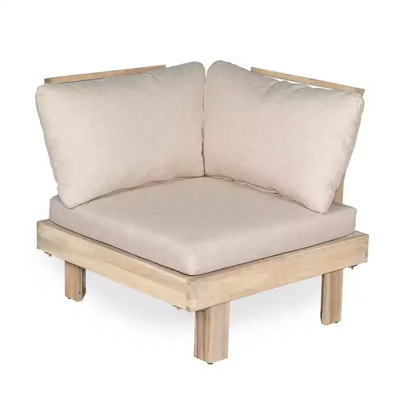 Christopher Knight Home Ysera Salon de jardin 4 pièces en bois d'acacia rustique avec coussins