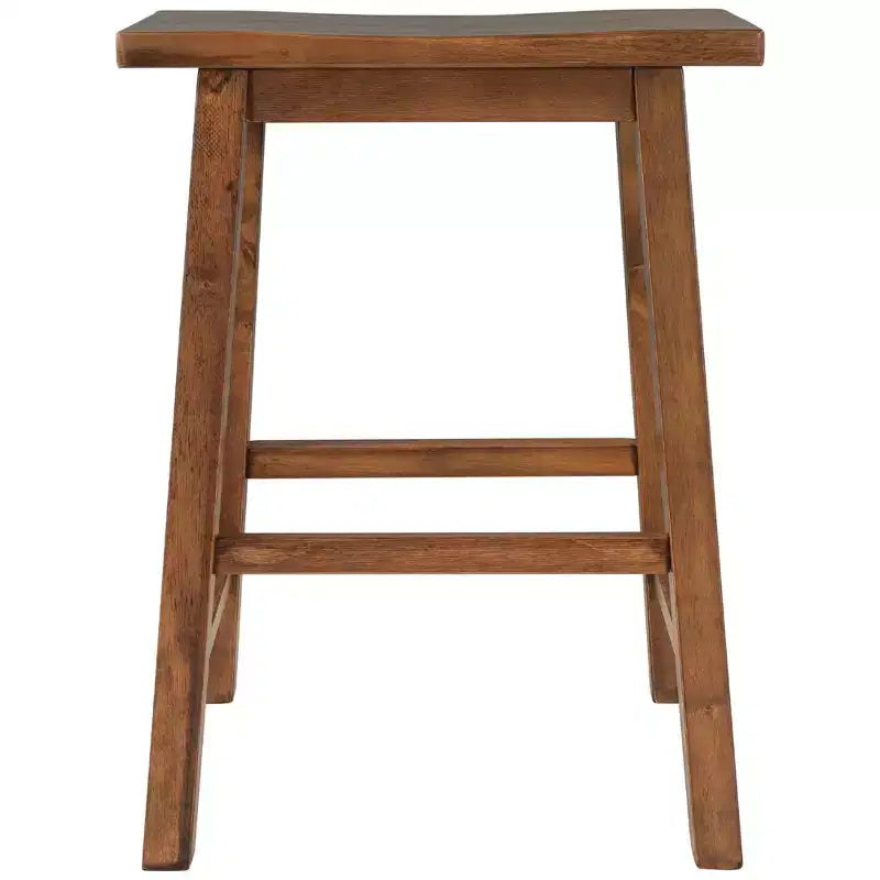 Ensemble d'îlot de cuisine Whisen 45 en bois massif avec 2 sièges et 2 étagères - Noyer Blanc Crème