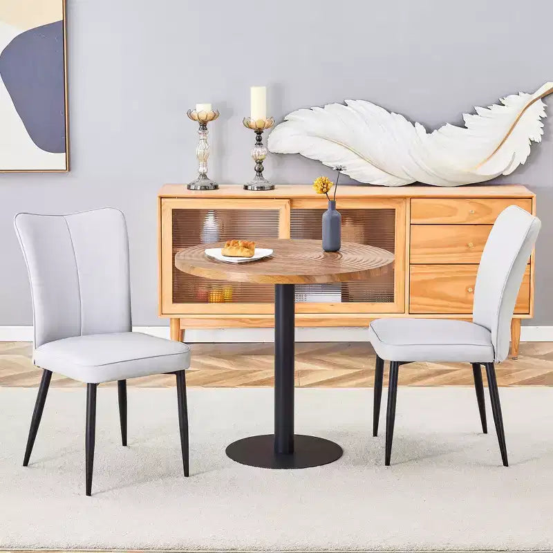 Ensemble de table à manger 3/5 pièces, ensemble de table de cuisine ronde, dînette peu encombrante avec 2/4 chaises rembourrées - ModernLuxe