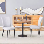 Ensemble de table à manger 3/5 pièces, ensemble de table de cuisine ronde, dînette peu encombrante avec 2/4 chaises rembourrées - ModernLuxe