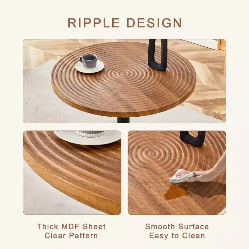 Ensemble de table à manger 3/5 pièces, ensemble de table de cuisine ronde, dînette peu encombrante avec 2/4 chaises rembourrées - ModernLuxe