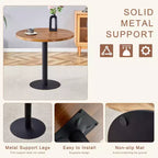 Ensemble de table à manger 3/5 pièces, ensemble de table de cuisine ronde, dînette peu encombrante avec 2/4 chaises rembourrées - ModernLuxe