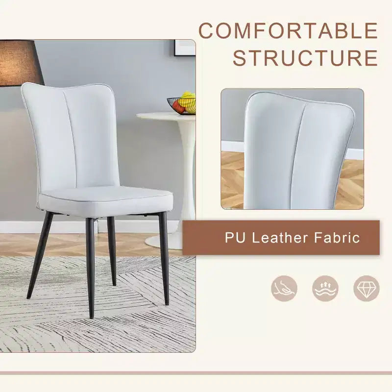 Ensemble de table à manger 3/5 pièces, ensemble de table de cuisine ronde, dînette peu encombrante avec 2/4 chaises rembourrées - ModernLuxe