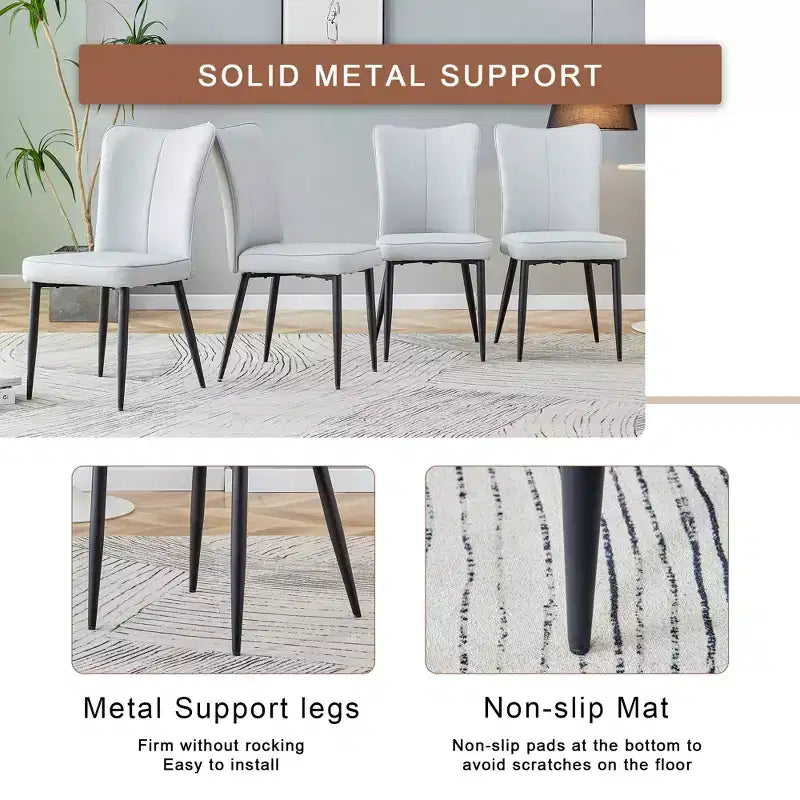 Ensemble de table à manger 3/5 pièces, ensemble de table de cuisine ronde, dînette peu encombrante avec 2/4 chaises rembourrées - ModernLuxe