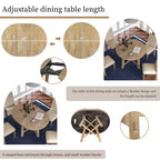 Ensemble de salle à manger 5 pièces Dana de GDFStudio avec table ronde extensible et chaises rembourrées