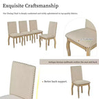 Ensemble de salle à manger 5 pièces Dana de GDFStudio avec table ronde extensible et chaises rembourrées