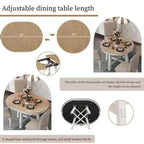 Ensemble de salle à manger 5 pièces Dana de GDFStudio avec table ronde extensible et chaises rembourrées