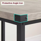 Ensemble table à manger pour 4 avec 2 bancs, ensemble de table de cuisine avec cadre en métal et panneau MDF, dinette peu encombrante pour cuisine, salle à manger