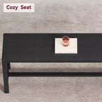 Ensemble table à manger pour 4 avec 2 bancs, ensemble de table de cuisine avec cadre en métal et panneau MDF, dinette peu encombrante pour cuisine, salle à manger