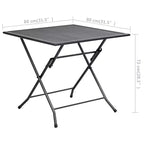 vidaXL Ensemble de salle à manger anthracite en acier avec revêtement électrophorétique et thermolaqué