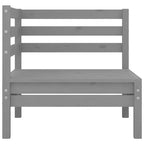 vidaXL Salon de jardin 6 pièces en pin massif de style rétro gris – Mobilier d'extérieur confortable pour une configuration polyvalente et un assemblage facile