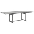 vidaXL Ensemble de salle à manger de jardin Gris Bois d'acacia massif Standard Extensible