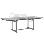 vidaXL Ensemble de salle à manger de jardin Gris Bois d'acacia massif Standard Extensible