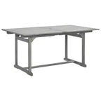 vidaXL Ensemble de salle à manger de jardin Gris Bois d'acacia massif Standard Extensible