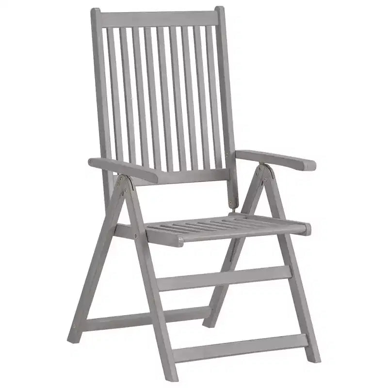 vidaXL Ensemble de salle à manger de jardin Gris Bois d'acacia massif Standard Extensible
