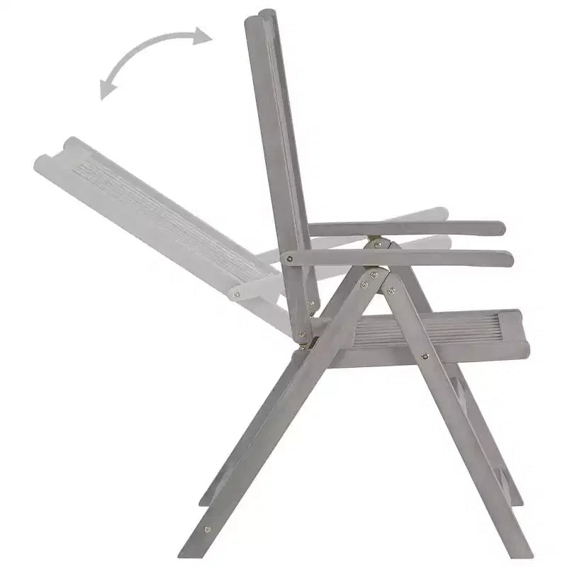 vidaXL Ensemble de salle à manger de jardin Gris Bois d'acacia massif Standard Extensible