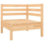 vidaXL Salon de jardin Bois de pin massif 5 pièces modulable - Marron