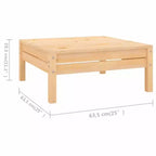 vidaXL Salon de jardin Bois de pin massif 5 pièces modulable - Marron