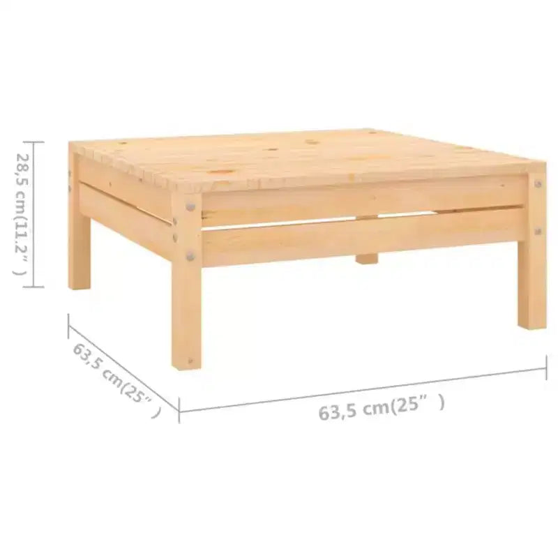 vidaXL Salon de jardin Bois de pin massif 5 pièces modulable - Marron