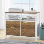 Bureau d'angle Lantine avec tiroir, grand bureau d'ordinateur de direction de 160 cm et classeur latéral, meuble de bureau à domicile 2 pièces