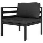 vidaXL Salon de jardin modulaire Table Aluminium Anthracite