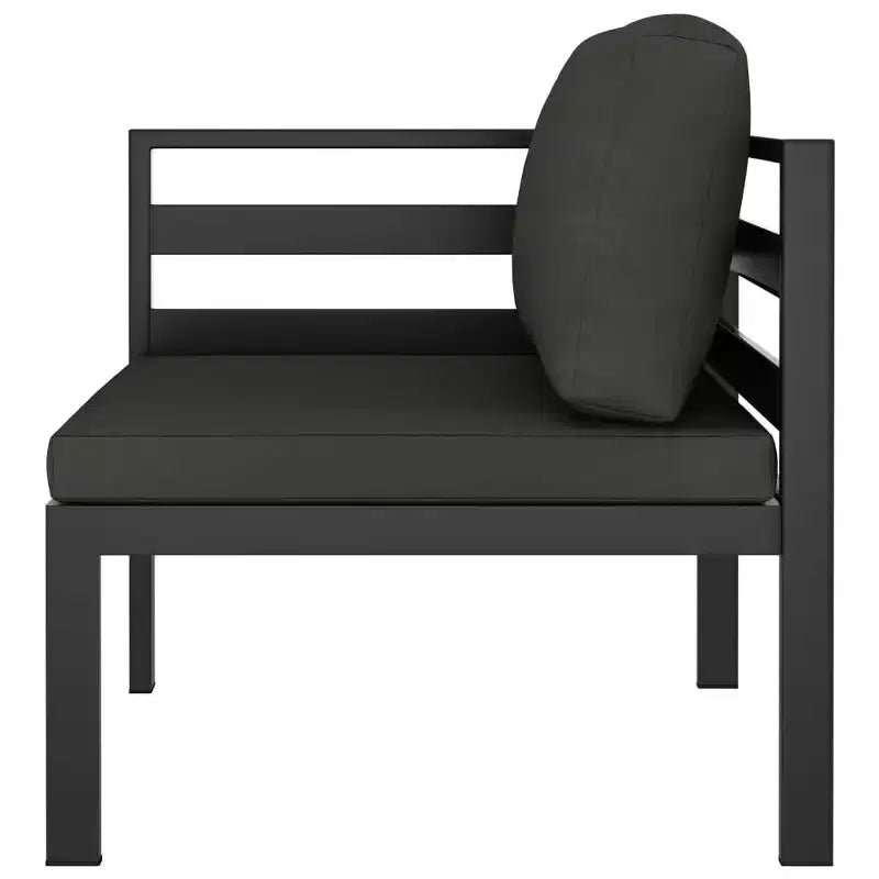 vidaXL Salon de jardin modulaire Table Aluminium Anthracite