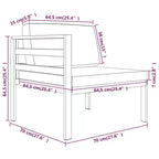 vidaXL Salon de jardin modulaire Table Aluminium Anthracite