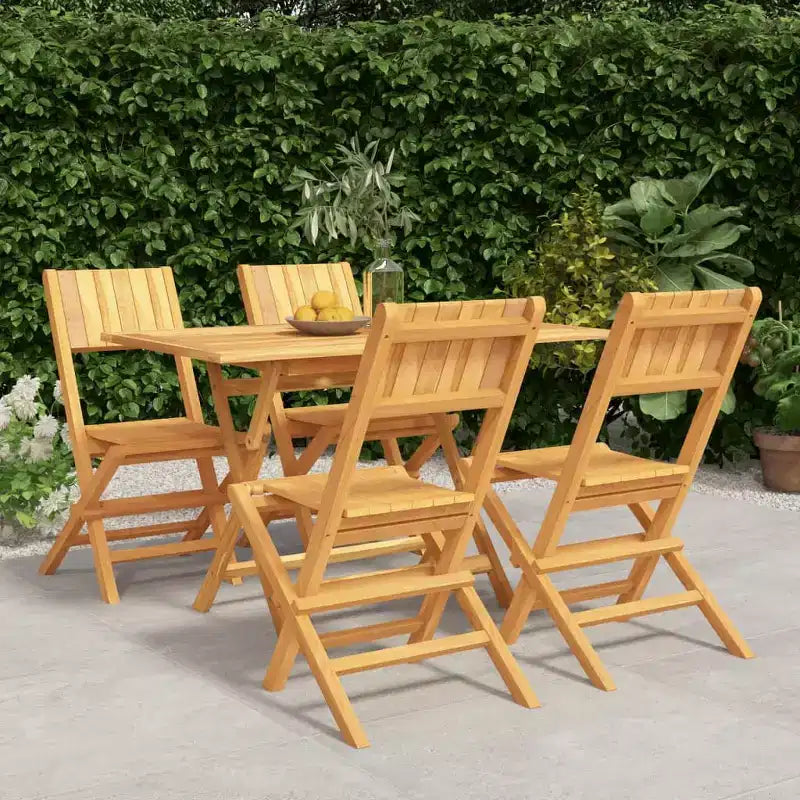vidaXL Salon de jardin Teck Teck Bois Moyen Pliable