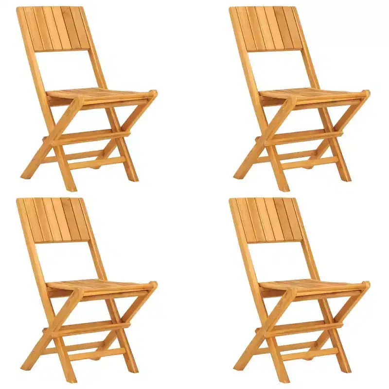 vidaXL Salon de jardin Teck Teck Bois Moyen Pliable