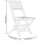 vidaXL Salon de jardin Teck Teck Bois Moyen Pliable
