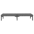 vidaXL Salon de jardin modulaire avec table, Résine tressée, Gris foncé