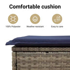 vidaXL Salon de jardin 9 pcs avec coussins résine tressée gris