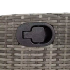 vidaXL Salon de jardin 9 pcs avec coussins résine tressée gris