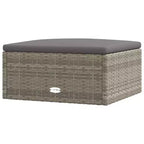 vidaXL Salon de jardin en résine tressée gris Grands accoudoirs réglables