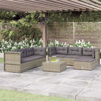 vidaXL Salon de jardin en résine tressée gris Grands accoudoirs réglables
