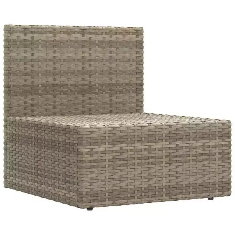 vidaXL Salon de jardin en résine tressée gris Grands accoudoirs réglables