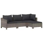 vidaXL Salon de jardin 8 pièces avec coussins en résine tressée gris