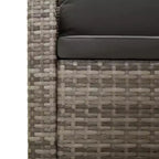 vidaXL Salon de jardin 8 pièces avec coussins en résine tressée gris
