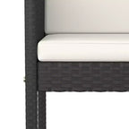 vidaXL Ensemble de bar de patio avec coussins Table et tabouret Extérieur en résine tressée noire
