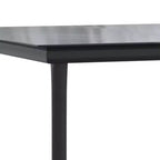 vidaXL Salon de jardin noir en résine tressée, acier et verre trempé - 55,1 Longueur de la table 6 éléments