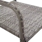 vidaXL Ensemble de salle à manger d'extérieur Table et chaises Gris et noir Poly rotin et acier - Longueur de table 63 (160 cm) 4 chaises