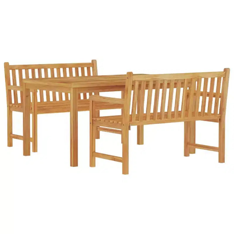 Ensemble de salle à manger de jardin vidaXL Teck naturel