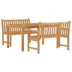 Ensemble de salle à manger de jardin vidaXL Teck naturel