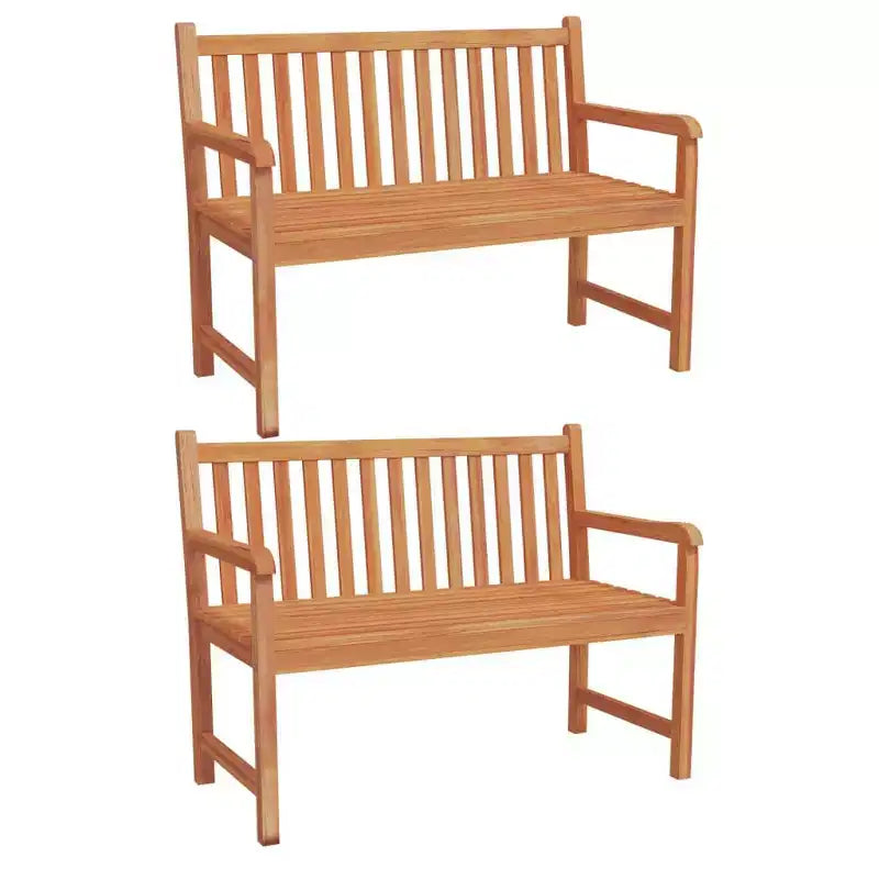 Ensemble de salle à manger de jardin vidaXL Teck naturel