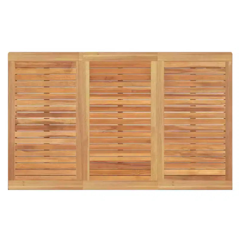 vidaXL Ensemble de Repas de Jardin Teck Naturel Teck Massif Poncé Lisse Standard